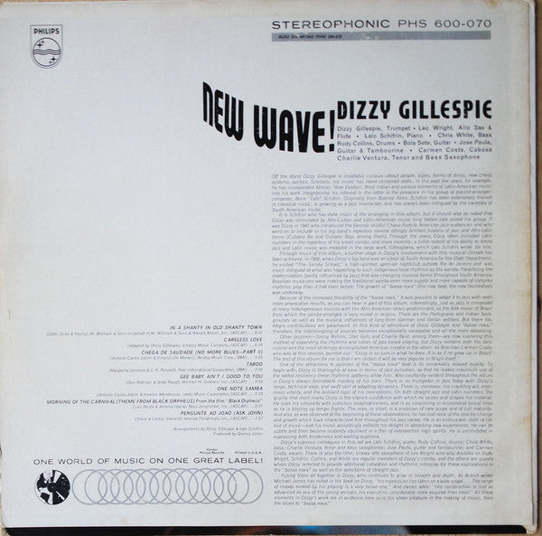 Dizzy Gillespie : New Wave! (LP, Album)