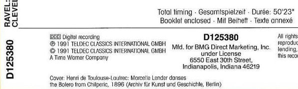 Maurice Ravel – The Cleveland Orchestra / Christoph von Dohnányi : Boléro • La Valse • Daphnis & Chloe: Suite No. 2 • Alborada Del Gracioso (CD, Album, Club)