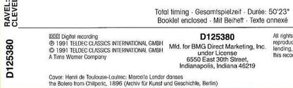 Maurice Ravel – The Cleveland Orchestra / Christoph von Dohnányi : Boléro • La Valse • Daphnis & Chloe: Suite No. 2 • Alborada Del Gracioso (CD, Album, Club)