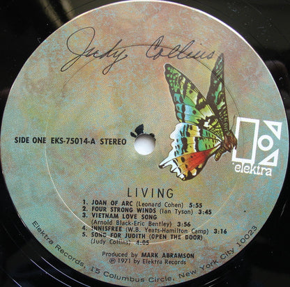 Judy Collins : Living (LP, Album, Gat)
