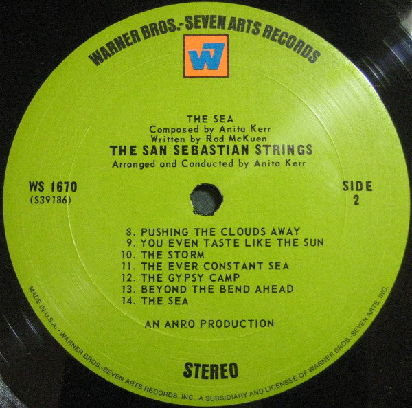 Anita Kerr, Rod McKuen / The San Sebastian Strings : The Sea (LP, Album, RP)