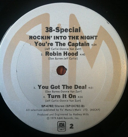 38 Special (2) : Rockin' Into The Night (LP, Album, San)