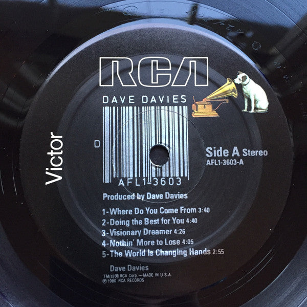 Dave Davies : AFL1-3603 (LP, Album, Mon)