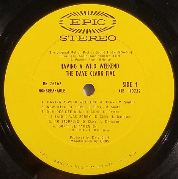 The Dave Clark Five : Having A Wild Weekend (LP, Album, Pit)