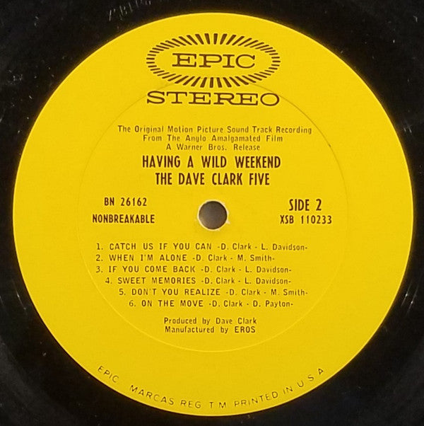 The Dave Clark Five : Having A Wild Weekend (LP, Album, Pit)