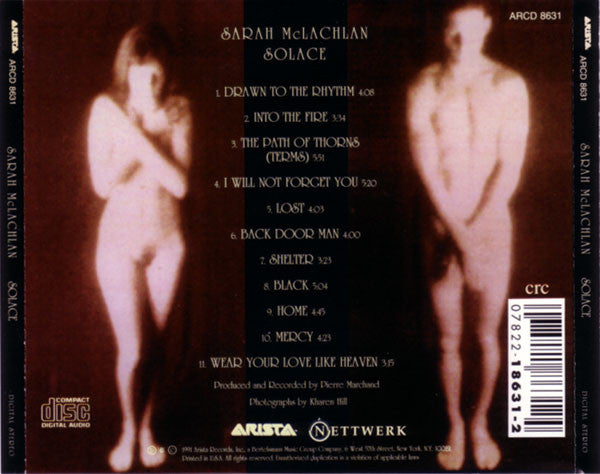 Sarah McLachlan : Solace (CD, Album, Club, RE)