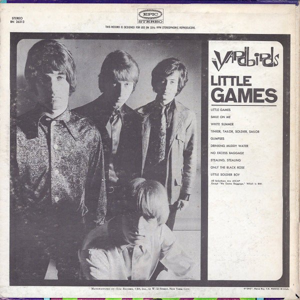 The Yardbirds : Little Games (LP, Album, Pit)