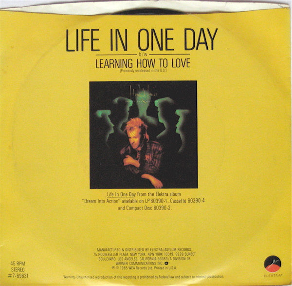 Howard Jones : Life In One Day (7", Single, ARC)