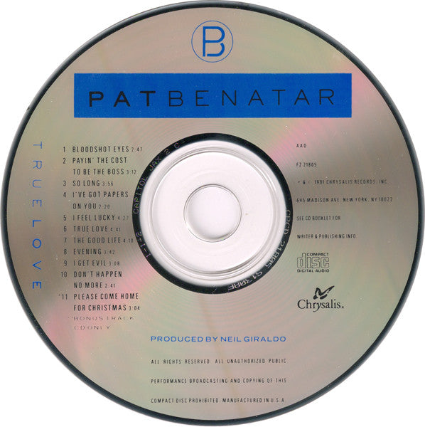 Buy Pat Benatar True Love (CD, Album, JAX) Online for a great price