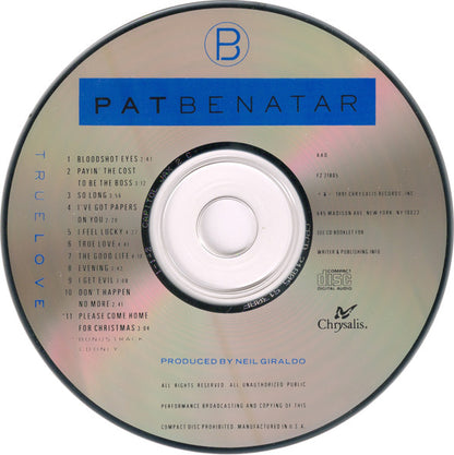 Pat Benatar : True Love (CD, Album, JAX)
