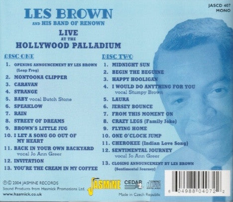 Les Brown And His Band Of Renown : Live At The Hollywood Palladium (2xCD, Mono)
