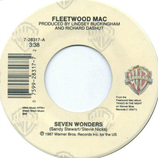 Fleetwood Mac : Seven Wonders (7", Single)