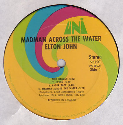 Elton John : Madman Across The Water (LP, Album, Gat)