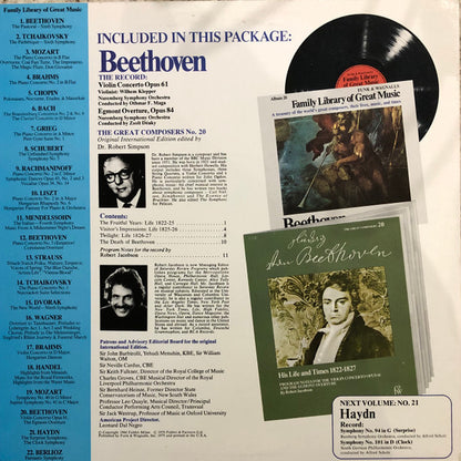 Ludwig van Beethoven : Violin Concerto Opus 61 / The Egmont Overture (LP)