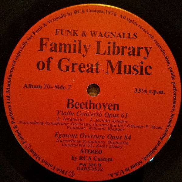 Ludwig van Beethoven : Violin Concerto Opus 61 / The Egmont Overture (LP)