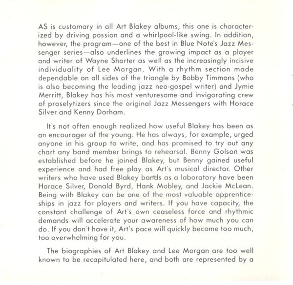 Art Blakey & The Jazz Messengers : The Big Beat (CD, Album, RE)