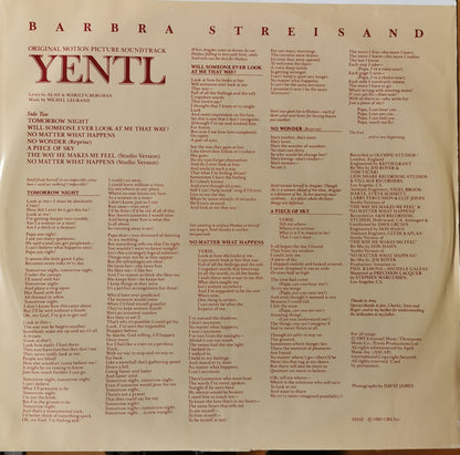 Barbra Streisand : Yentl - Original Motion Picture Soundtrack (LP, Album, Pit)