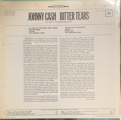 Johnny Cash : Bitter Tears (Ballads Of The American Indian) (LP, Album, Pit)