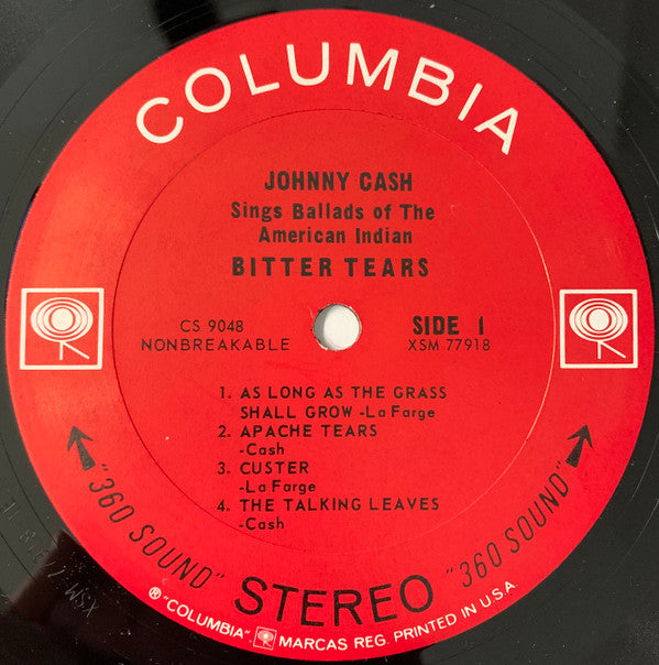 Johnny Cash : Bitter Tears (Ballads Of The American Indian) (LP, Album, Pit)