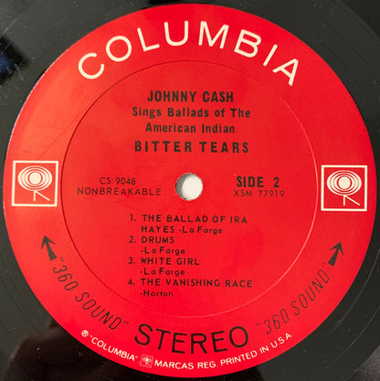 Johnny Cash : Bitter Tears (Ballads Of The American Indian) (LP, Album, Pit)