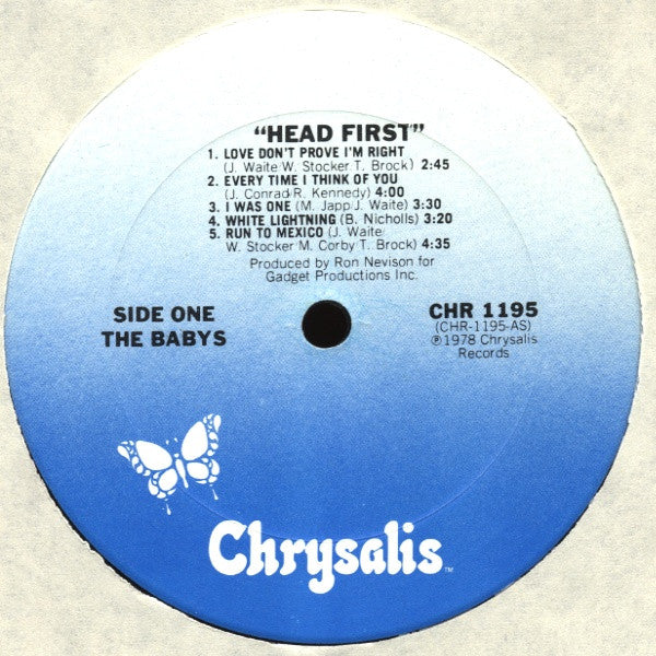 The Babys : Head First (LP, Album, San)
