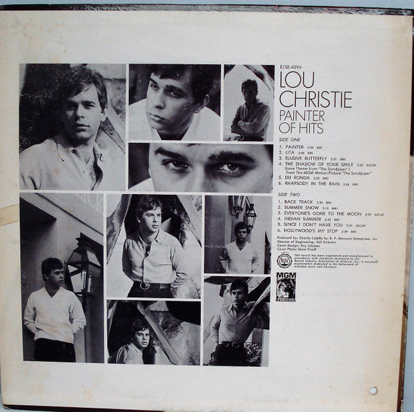 Lou Christie : Painter Of Hits (LP, Album, Mono, Wad)