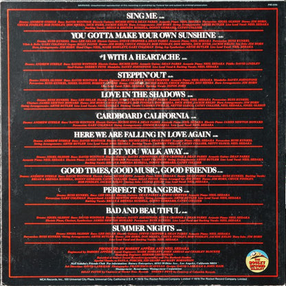 Neil Sedaka : Steppin' Out (LP, Album, Pin)