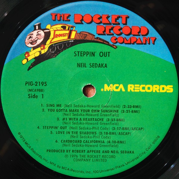 Neil Sedaka : Steppin' Out (LP, Album, Pin)