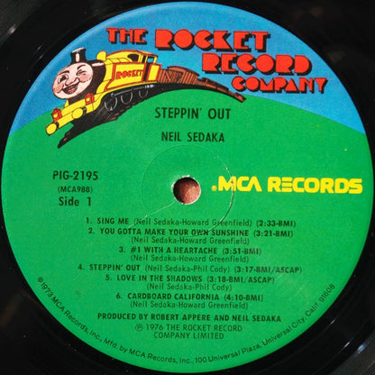 Neil Sedaka : Steppin' Out (LP, Album, Pin)