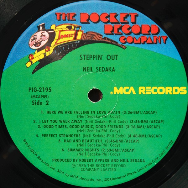 Neil Sedaka : Steppin' Out (LP, Album, Pin)