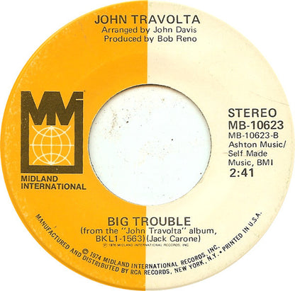 John Travolta : Let Her In (7", Single, Ind)