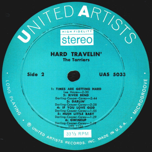 The Tarriers : Hard Travelin' (LP, Album)