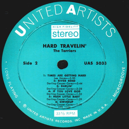 The Tarriers : Hard Travelin' (LP, Album)