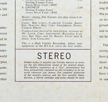 The Tarriers : Hard Travelin' (LP, Album)