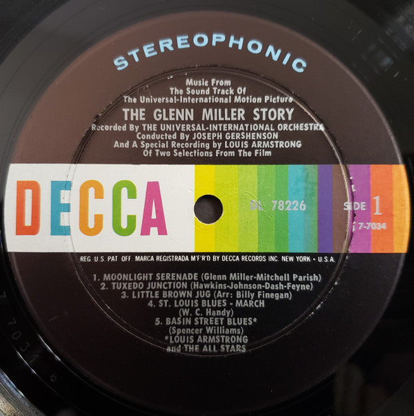 The Universal-International Orchestra / Louis Armstrong And His All-Stars : The Glenn Miller Story (LP, Album, RE, RP)