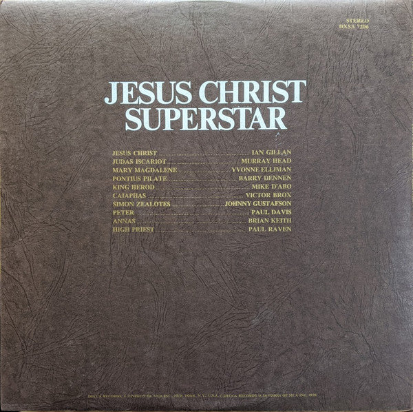 Andrew Lloyd Webber And Tim Rice : Jesus Christ Superstar (2xLP, Album, Ind)