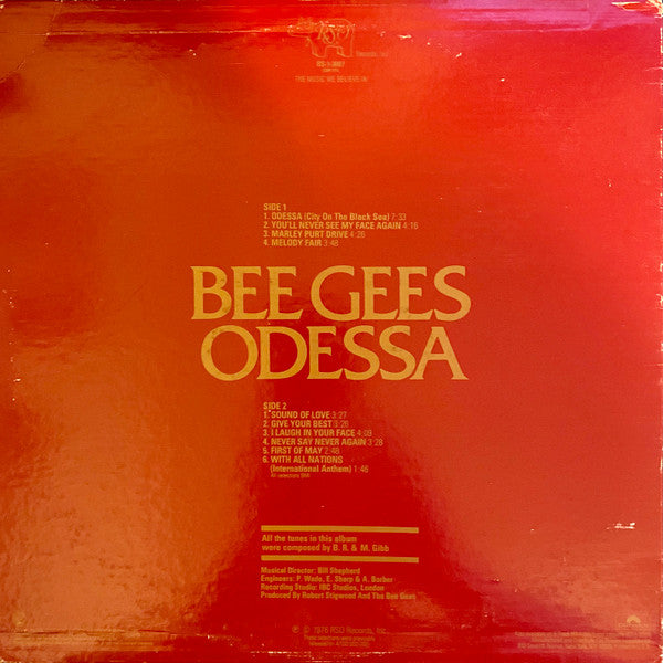 Bee Gees : Odessa (LP, Album, RE, PRC)