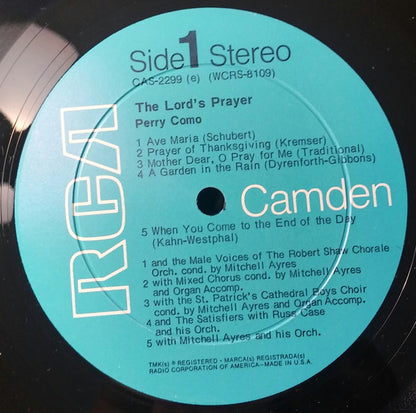 Perry Como : The Lord's Prayer (LP)