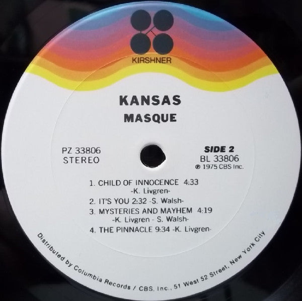 Kansas (2) : Masque (LP, Album, Pit)