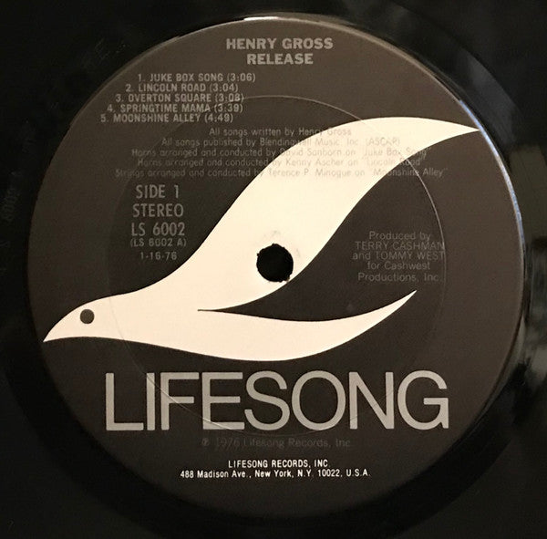 Henry Gross : Release (LP, Album, Ter)