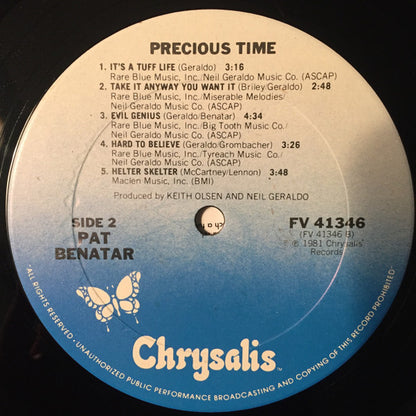Pat Benatar : Precious Time (LP, Album, Club, RE)