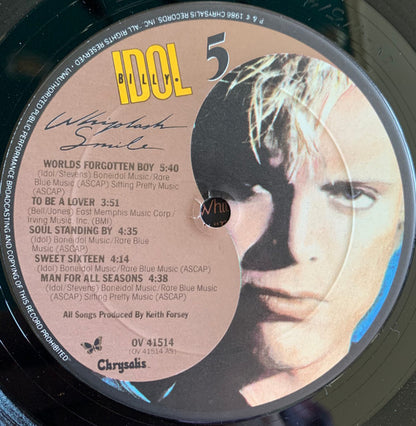 Billy Idol : Whiplash Smile (LP, Album, Club, CRC)