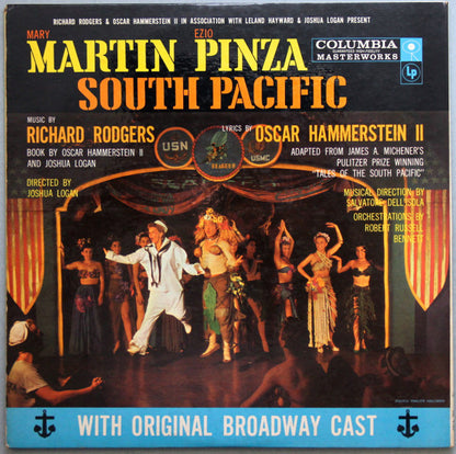Rodgers & Hammerstein / Featuring Mary Martin, Ezio Pinza With "South Pacific" Original Broadway Cast : South Pacific (LP, Album, Mono, RE, Pit)