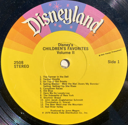 Larry Groce And The Disneyland Children's Sing-Along Chorus : Disney's Children's Favorites Volume II (LP, Album, All)