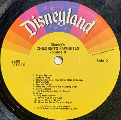 Larry Groce And The Disneyland Children's Sing-Along Chorus : Disney's Children's Favorites Volume II (LP, Album, All)