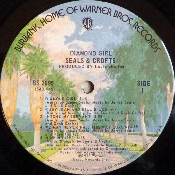 Seals & Crofts : Diamond Girl (LP, Album, Gat)