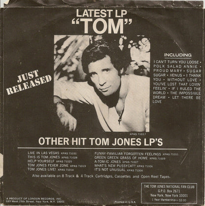 Tom Jones : Daughter Of Darkness (7", Single)