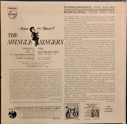 Les Swingle Singers : Anyone For Mozart? (LP, Album, Mono)
