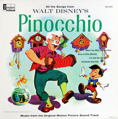 Unknown Artist : Walt Disney's Pinocchio (LP, Yel)