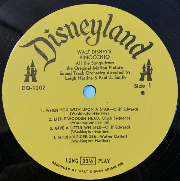 Unknown Artist : Walt Disney's Pinocchio (LP, Yel)